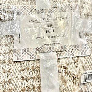 Two Batik Cafe Au Lait. 100% Cotton Throws